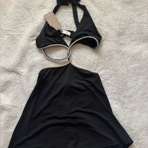 Meshki halter mini dress